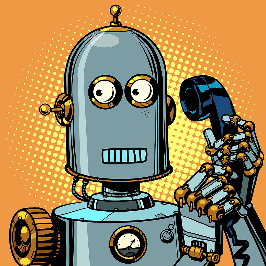 Robot on Phone